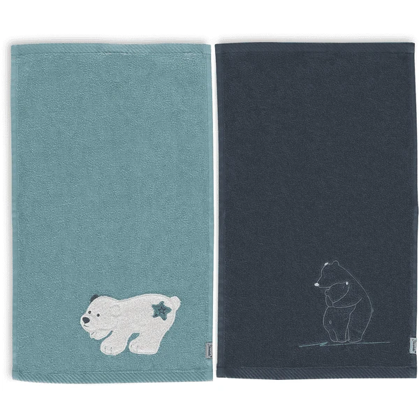 Sterntaler Kinderhanddoek Twin Pack 50 X 30 Cm Elia Donker Turquoise 1 Sterntaler Kinderhanddoek Twin Pack 50 X 30 Cm Elia Donker Turquoise
