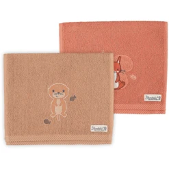 Sterntaler Kinderhanddoek Twin Pack Enna+Otti Koraal 50 X 30 Cm