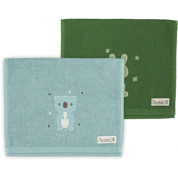 Sterntaler Kinderhanddoek Twin Pack Kinni+Kalla Donkergroen 50 X 30 Cm 1 Sterntaler Kinderhanddoek Twin Pack Kinni+Kalla Donkergroen 50 X 30 Cm