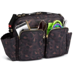 Storksak Kinderwagen Organiser Leopard Black -Kleine Wondertjes storksak kinderwagen organiser leopard black a385427 2
