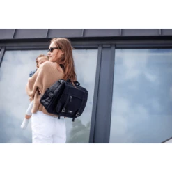 Storksak Luiertas Blake Eco Black -Kleine Wondertjes storksak luiertas blake eco black a385456 1