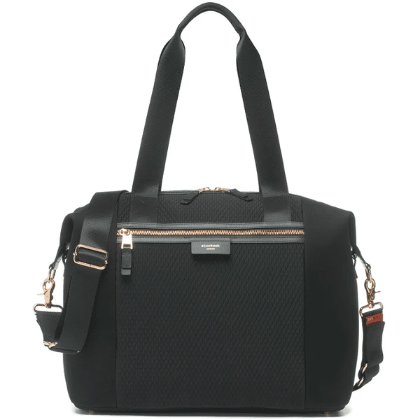 Storksak Luiertas Stevie Luxe Black Scuba - Zwart 1 Storksak Luiertas Stevie Luxe Black Scuba - Zwart