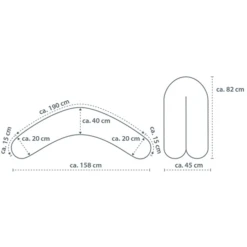 THERALINE Hoes Voor Original Verzorgingskussen Melange Blauw/Grijs Camel Bamboe Collectie -Kleine Wondertjes theraline hoes voor original verzorgingskussen melange blauw grijs camel bamboe collectie a359075 3