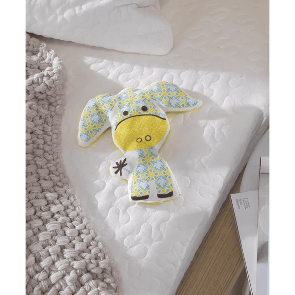 THERALINE Kersenpitkussen Knuffelkussentje Geel Ezel Akazia 2 THERALINE Kersenpitkussen Knuffelkussentje Geel Ezel Akazia - Afbeelding 2