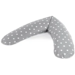 THERALINE Voedingskussen Comfort Incl. Hoes Grote Sterren - Grijs