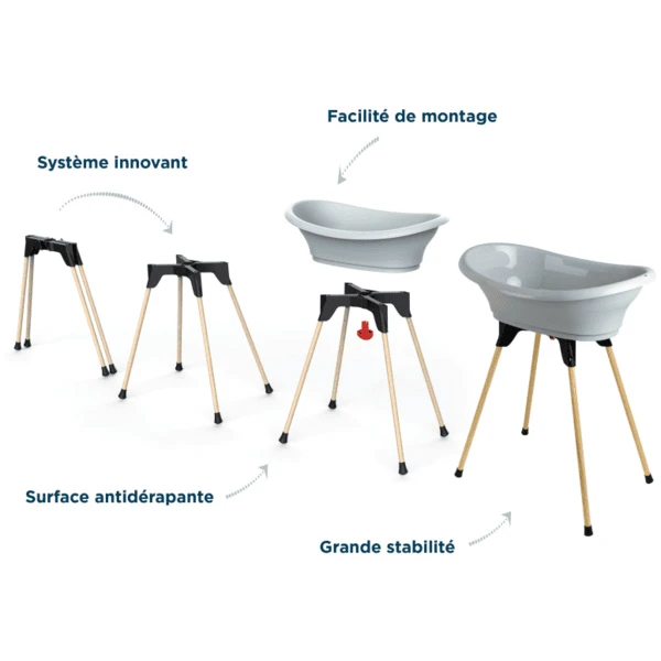 THERMOBABY® Thermobaby ® Vasco 7 In 1 Badset, Grijze Charme 3 THERMOBABY® Thermobaby ® Vasco 7 In 1 Badset, Grijze Charme - Afbeelding 3