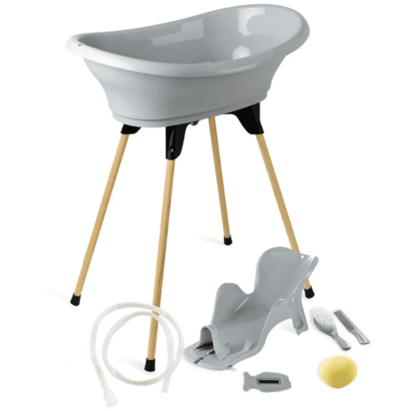 THERMOBABY® Thermobaby ® Vasco 7 In 1 Badset, Grijze Charme 1 THERMOBABY® Thermobaby ® Vasco 7 In 1 Badset, Grijze Charme