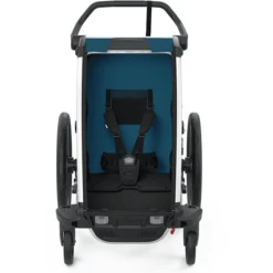 THULE Kinderfietskar Chariot Cross 1 Majolica Blauw -Kleine Wondertjes thule kinderfietskar chariot cross 1 majolica blauw a305454 2