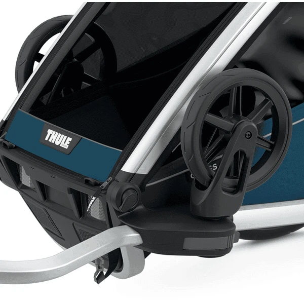 THULE Kinderfietskar Chariot Cross 2 Majolica Blauw 5 THULE Kinderfietskar Chariot Cross 2 Majolica Blauw - Afbeelding 5