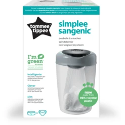 Tommee Tippee Luieremmer Sangenic Simple E Incl. 6 Cassettes Wit/grijs -Kleine Wondertjes tommee tippee luieremmer sangenic simple e incl 6 cassettes wit grijs a306078 3