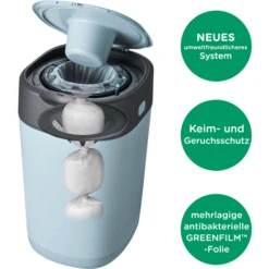 Tommee Tippee Twist & Click Advanced Luieremmer, Incl. 4 Cassettes Met Duurzaam, Antibacterieel Green Folie In Blauw 8 Tommee Tippee Twist & Click Advanced Luieremmer, Incl. 4 Cassettes Met Duurzaam, Antibacterieel Green Folie In Blauw -Kleine Wondertjes tommee tippee twist amp click advanced luieremmer incl 4 cassettes met duurzaam antibacterieel green folie in blauw a314849 3