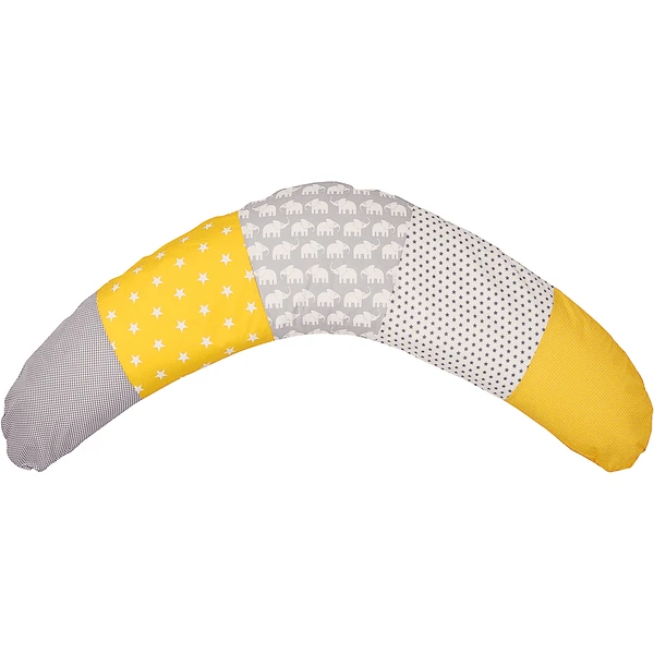 Ullenboom Patchwork Hoes Voor Voedingskussen Olifant Geel 190 X 38 Cm 1 Ullenboom Patchwork Hoes Voor Voedingskussen Olifant Geel 190 X 38 Cm