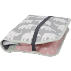 Ullenboom Patchwork Luiertas - Olifant Mint Roze -Kleine Wondertjes ullenboom patchwork luiertas olifant mint roze a310415 4