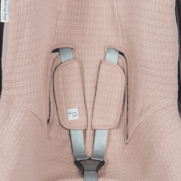 Walking Mum Autostoelhoes I Love Vichy Pink 2 Walking Mum Autostoelhoes I Love Vichy Pink - Afbeelding 2