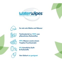 WaterWipes Babydoekjes, Kids, Biologisch Afbreekbaar, 60 Doekjes 8 WaterWipes Babydoekjes, Kids, Biologisch Afbreekbaar, 60 Doekjes -Kleine Wondertjes waterwipes babydoekjes kids biologisch afbreekbaar 60 doekjes a334269 3