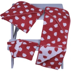 WÖRNER SÜDFROTTIER Badcape Teddy Rood -Kleine Wondertjes woerner suedfrottier badcape teddy rood a383690 3