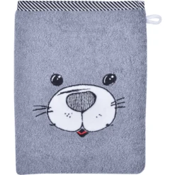 WÖRNER SÜDFROTTIER Set Badhanddoek Met Kap En Washandseal Grijs 80 X 80 Cm -Kleine Wondertjes woerner suedfrottier set badhanddoek met kap en washandseal grijs 80 x 80 cm a303293 3