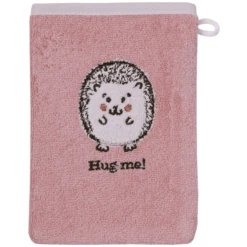 WÖRNER SÜDFROTTIER Set Washandje + Badcape Egel Roze -Kleine Wondertjes woerner suedfrottier set washandje badcape egel roze a384386 3