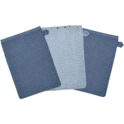 WÖRNER SÜDFROTTIER Washandje Blauw 3 Pack