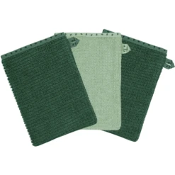 WÖRNER SÜDFROTTIER Washandje Thuis Groen Set Van 3 15 X 21 Cm